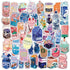 Fashionable Cartoon Beverage Bottle Stickers Pack 50Pcs Colorful Waterproof Cute Stickers for Flask, Laptop, Water Bottle, Cute Aesthetic Vinyl Doodle Decals (Sweet Drinks)