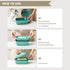 FE Butter Dish, 10 oz Ceramic Butter Keeper with Water Line, French Butter Dish with Lid for Countertop (Mint green)