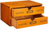 Small Wooden Storage Box with Drawers, Desk Organizer, Vintage French Design (9.75 x 7 x 5 In)