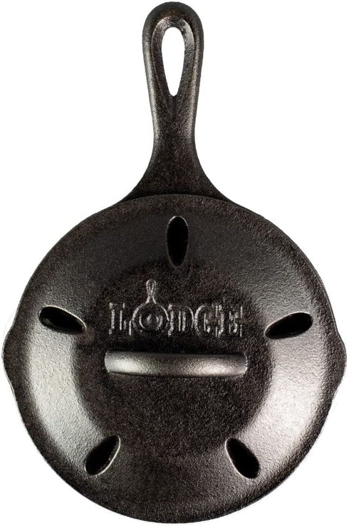 Lodge L3SMSK 6.5" Cast Iron Smoker Skillet, Black