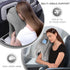 Sunany Inflatable Neck Pillow Used for Airplanes/Cars/Buses/Trains/Office Napping with Free Eye Mask/Earplugs (Gray), Small