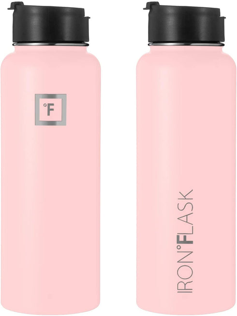 Iron Flask Sports Water Bottle - 18 Oz, 3 Lids (Straw Lid), Leak Proof, Vacuum Insulated Stainless Steel, Double Walled, Thermo Mug, Metal Canteen