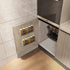 Urban Deco Wall Mounted Spice Rack for wall Space Saving Cabinet Spice Organizer For kitchen, Pantry Spice Jar Organizer Hanging Steel Spice Storage (Silver-4pcs)