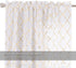 Kotile White and Gold Sheer Curtains for Bedroom - Gold Moroccan Tile Curtain Rod Pocket White Window Curtains 63 Inch Length 2 Panels for Girls Room, W52 x L63 Inches, 1 Pair, Gold White