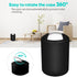 Papillon Bathroom Accessories Set-6 Piece Plastic Gift Set Toothbrush Holder,Toothbrush Cup,Soap Dispenser,Soap Dish,Toilet Brush Holder,Trash Can,Tumbler Straw Set Bathroom (Black)