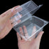 Twdrer 100 Pack Disposable Clear Plastic Clamshell Hinged Food Portable Square Containers for Salads,Fruit,Hamburgers,Sandwiches,Cupcake(5.3" x 4.2" x 3.4")