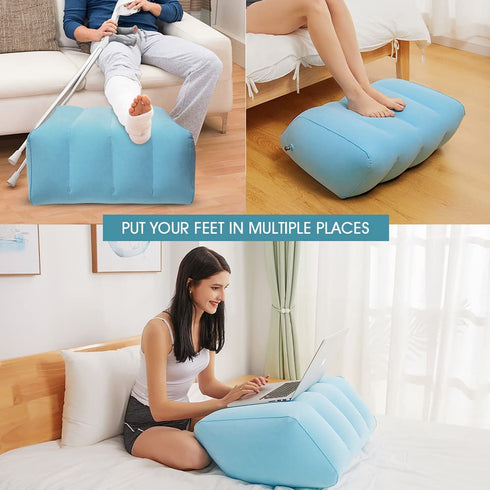 Leg Elevation Pillow,Inflatable Wedge Pillow Legs Elevates to Relax Muscles,Relax Muscles,Reduce Swelling,Leg Pain,Back Pain,Improves Circulation