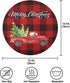 Christmas Plaid Round Placemats Set of 6 Table Placemats Red Black Buffalo Check Truck Place Mats Tablemats 15 inch for Kitchen Dining Table Dinner Kids Holiday Party