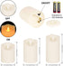 Flickering Flameless Candles Waterproof Outdoor Candles Battery Operated Candles with Remote Cycling 24 Hours Timer?D: 3.25"x H: 4"5"6"?LED Candles Plastic Pack of 3 Large Pillar Candles
