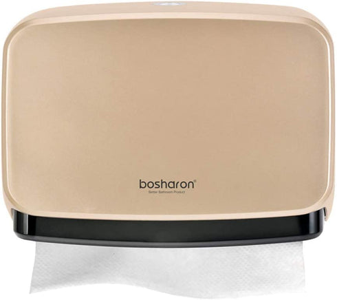 Bosharon Wall-Mounted Bathroom Tissue Dispenser Paper Towel Tissue Holder (Champagne,Gold)
