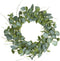 Artificial Greenery Wreath,20? Silver Dollar Eucalyptus Leaves Wreath with Pip Berries Green Spring/Summer Wreath for Front Door Wall Window Decor and Festival Celebration