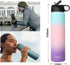 Stainless Steel Insulated Water Bottles with 2 Lids-straw Lid & Rotated Lid, Vacuum Insulated Sports Bottle Wide Mouth Double Wall Water Bottle BPA free to Keep Cold and Hot for Biking & Walking (24 OZ, Hydrangea)