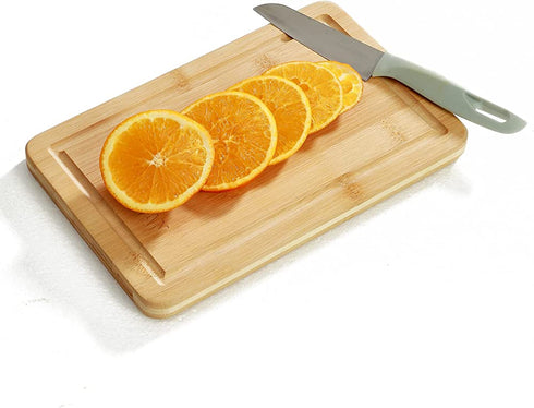 Bamboo Cutting Boards (9x 6") for Kitchen with Juice Groove Kitchen Chopping Small Wood Cutting Board for Meat Butcher Block for Chopping Meat Vegetables Fruits Cheese