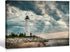 Lighthouse Wall Art Coastal Teal Picture Ocean Seascape Canvas Prints Landscape Beach Turquoise Blue Nature Paintings Bathroom Living Room Bedroom Skyline Nautical Scenery Artwork 12x16 Inches