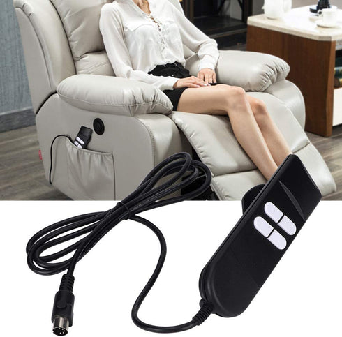 Remote Hand Controller with 4 Button Connection Lift Chair Power Recliner Electric Sofa Manual Hand Controller