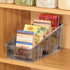 mDesign Plastic Food Packet Organizer Bin Caddy - Storage Station for Kitchen, Pantry, Cabinet, Countertop - Holds Spice Pouches, Dressing Mixes, Hot Chocolate, Tea, Sugar Packets, 2 Pack - Smoke Gray