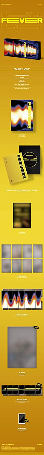 ATEEZ Zero : Fever Part.2 6th Mini Album Random Version CD+1p Poster+96p Booklet+1p Sticker+8p Postcard+1p PhotoCard+Message PhotoCard Set+Tracking Kpop Sealed