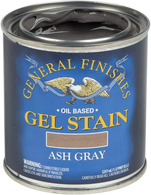 General Finishes Oil Base Gel Stain, 1/2 Pint, Ash Gray