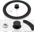 Universal Lid for Pots,Pans and Skillets - Tempered Glass with Heat Resistant Silicone Rim Fits 10.5", 11" and 12" Diameter Cookware ,Black