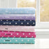 MI ZONE - MZ20-419 100% Cotton Percale Ultra Soft Sheet Set, Full, Purple Polka Dot