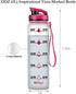 LEADO 32oz 1Liter Motivational Water Bottle with Time Marker - for Flock Sake Drink Your Water - Funny Mothers Day, Flamingo Birthday Gifts for Women, Friends, Mom, Daughters, Sister, Wife, Coworkers