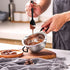 2 Pack Double Boiler Pot Set Stainless Steel Melting Pot with Silicone Spatula for Melting Chocolate, Soap, Wax, Candle Making (600ml and 1600ml)