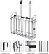 WIFTREY Over The Cabinet Door Organizer Holder and Paper Towel Holder Wall Mount Set for Kitchen Bathroom Pantry, Big Storage Rack for Cutting Boards, Black