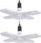 LED Garage Lights,2 Pack 60W Adjustable Trilights LED Garage Ceiling Light,6000Lumens LED Garage Ceiling Light, 6000k Nature Light with High Bright Garage Light for Garage,Warehouse