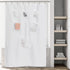 RV Shower Curtain 64 inches Length with 6 Mesh Pockets for Camper Storage,Water Repellent, Odorless and Rust Proof Grommets,White, 47x64