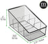 mDesign Plastic Food Packet Organizer Bin Caddy - Storage Station for Kitchen, Pantry, Cabinet, Countertop - Holds Spice Pouches, Dressing Mixes, Hot Chocolate, Tea, Sugar Packets, 2 Pack - Smoke Gray