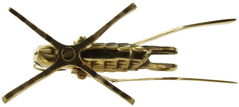Solid Brass Lucky Cricket Rustic Fireplace Hearth Mantle Decor