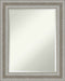 Amanti Art Bathroom Wall Mirror (29.50 x 23.50 in.), Parlor Silver Frame - Bathroom Mirror, Vanity Mirror - Silver, Medium