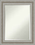 Amanti Art Bathroom Wall Mirror (29.50 x 23.50 in.), Parlor Silver Frame - Bathroom Mirror, Vanity Mirror - Silver, Medium