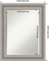 Amanti Art Bathroom Wall Mirror (29.50 x 23.50 in.), Parlor Silver Frame - Bathroom Mirror, Vanity Mirror - Silver, Medium