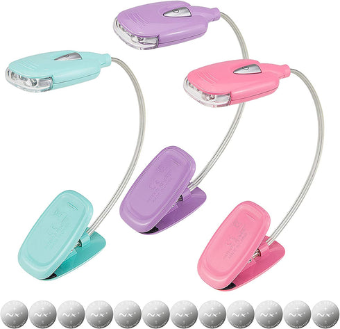 LUXSWAY Book Light for Reading at Night in Bed Kids Book Light Bookmark Bed Clip Book Light for Kids Book Lamp Portable LED Reading Light with Flexible Battery Operated Reading Lamp for Travel