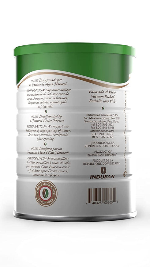 Santo Domingo Decaf Coffee, 10 oz Can, Ground Coffee - Product from the Dominican Republic (2)