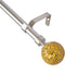 BOOM JOG Glass Mosaic Ball Finials Curtain Rod?3/4? Adjustable Curtain Rod?28-48 Inch?Nickel