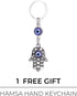 MC.HOMIES 4.7'' Evil Eye Wall Decor & Gift Hamsa Hand Evil Eye Keychain - Evil Eye Decorations for Home - Evil Eye Turkish and Greek Decor - Wall Home Decor Amulet (Flower Pattern)