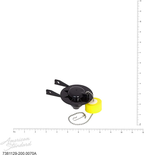 American Standard 7381129-200.0070A Universal Flapper and Chain with Float for 2-Inch Flush Valves , Black