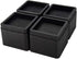 BTSD-home Bed Risers 3 or 6 Inch Heavy Duty Stackable Furniture Risers for Sofa Table Couch Chair Bed Raisers Blocks 4 Pack Black
