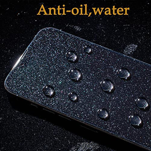 WIRIXSYD 2PCS Glitter Screen Protector Compatible with iPhone 14 Plus/iPhone 13 Pro max, Diamond Bling Shiny Sparkling Tempered Glass Suit for iPhone 13 pro max 6.7 Inch/iPhone 14 Plus 6.7 Inch