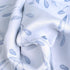INICEKEY Blue Leaves Printed Valance Curtains Thermal Insulated Grey Kitchen Window Valances Living Room Leaf Print Triple Weave Bedroom,Rod Pocket 52"x17"+2" Header