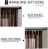 MRTREES Brown Sheer Curtains Living Room Curtain Sheers Bedroom Window Curtain Panels 95 inch Length Transparent Voile Drapes Rod Pocket Window Treatment 2 Panels