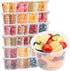 Glotoch 48 Pack 16 oz. (2 Cups) Plastic Food and Drink Storage Containers Set with Lids - Microwave, Freezer & Dishwasher Safe Eco-Friendly, BPA-Free, Reusable & Stackable