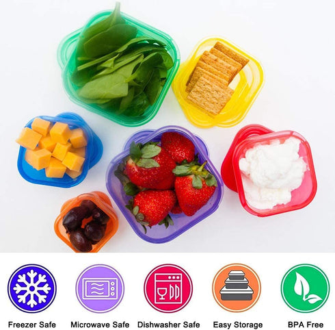Koulang 21 Day Portion Control Container Kit - 14 Pieces BPA Free Food Portion Container Multi-Color Coded and Label-Engraved for Diet Plans, Lose Weight with eBook