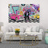 50's Theme Party Decorations Rock and Roll Party Backdrop Party Banner Classic 50s Backdrop Banner for 1950's Party Decorations, 72.8 x 43.3 Inch