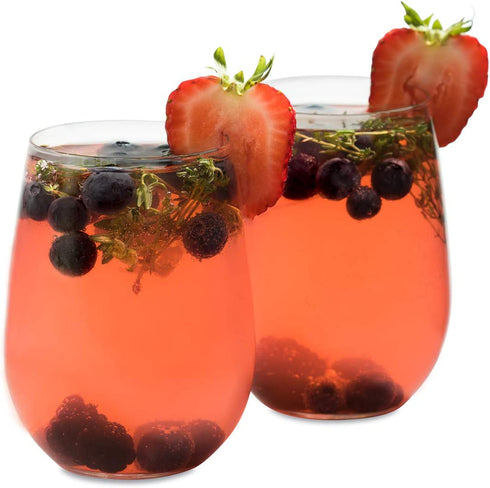 Libbey Vina Stemless White Wine Glasses, Set of 4
