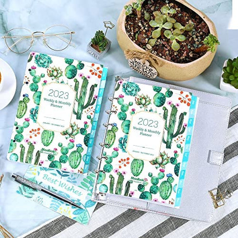 2023 Planner Refills - Planner Refills 2023, 2023 Weekly and Monthly Planner Refills, Jan 2023 - Dec 2023, 5-1/2" x 8-1/2", A5 Planner Inserts, Refill Paper, 6-Hole Punched, Monthly Tabs