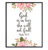 God is Within Her She Will Not Fall - Psalm 46 - Positive Quotes Inspirational Christian Wall Decor - Motivational Bible Verse Wall Art - Scripture Decor - Uplifting Gift for Religious Women, Girls