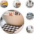Welcome Doormat, Hello Mat Outdoor Rug + Buffalo Plaid Layered Rug, Entryway Indoor Outdoors Mats Hello Brown¦